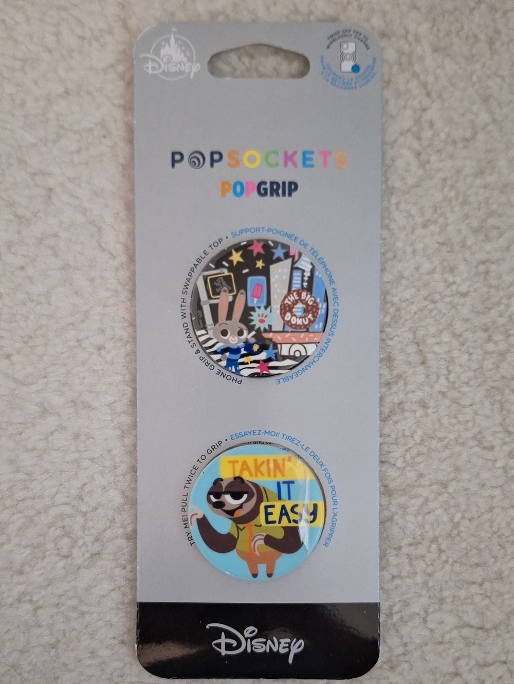NEW Disney Parks Zootopia PopSocket Set of 2
